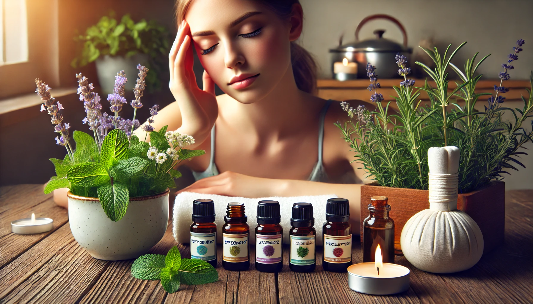 Aceites Esenciales para Aliviar Dolores de Cabeza y Migrañas